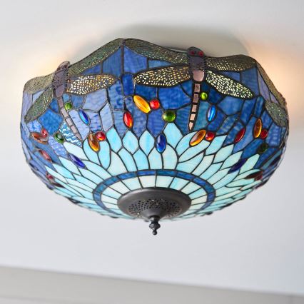 Endon 70722 - Stropna svjetiljka DRAGONFLY 2xE27/60W/230V pr. 41 cm