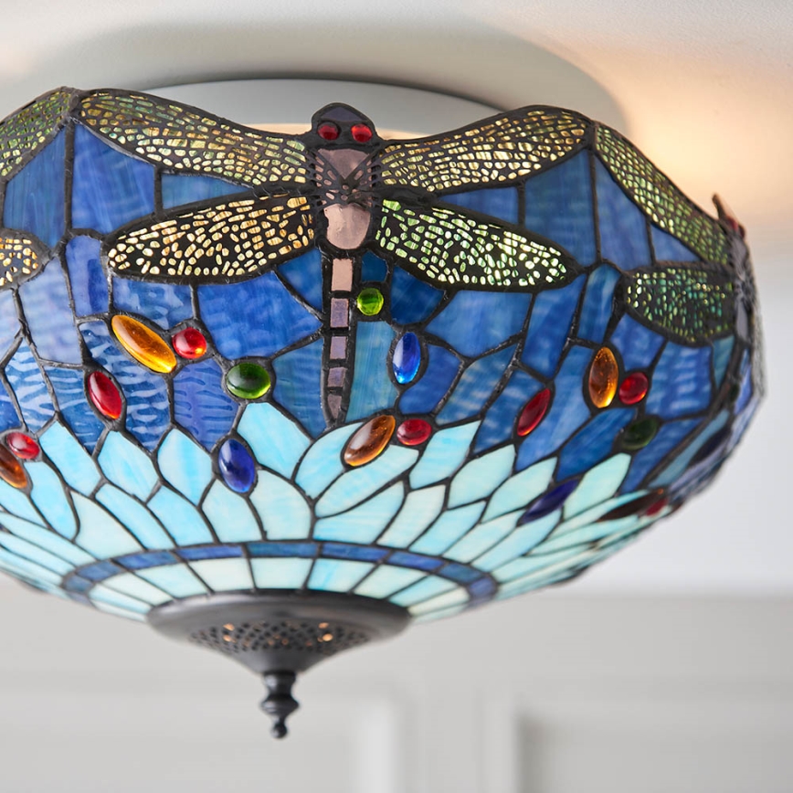 Endon 70722 - Stropna svjetiljka DRAGONFLY 2xE27/60W/230V pr. 41 cm