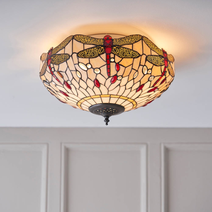 Endon 70723 - Stropna svjetiljka DRAGONFLY 2xE27/60W/230V pr. 41 cm