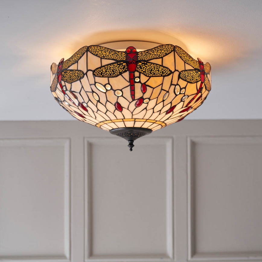 Endon 70723 - Stropna svjetiljka DRAGONFLY 2xE27/60W/230V pr. 41 cm