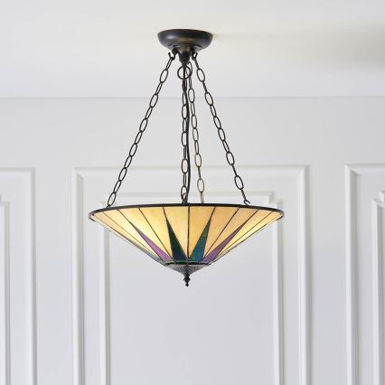 Endon 70754 - Luster na lancu DARK STAR 3xE27/60W/230V pr. 49 cm
