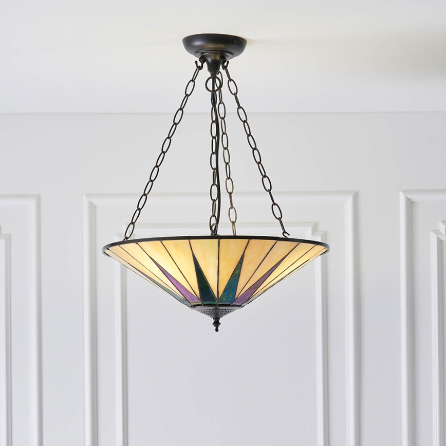 Endon 70754 - Luster na lancu DARK STAR 3xE27/60W/230V pr. 49 cm