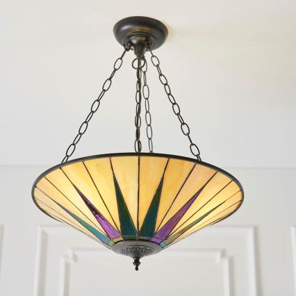 Endon 70754 - Luster na lancu DARK STAR 3xE27/60W/230V pr. 49 cm