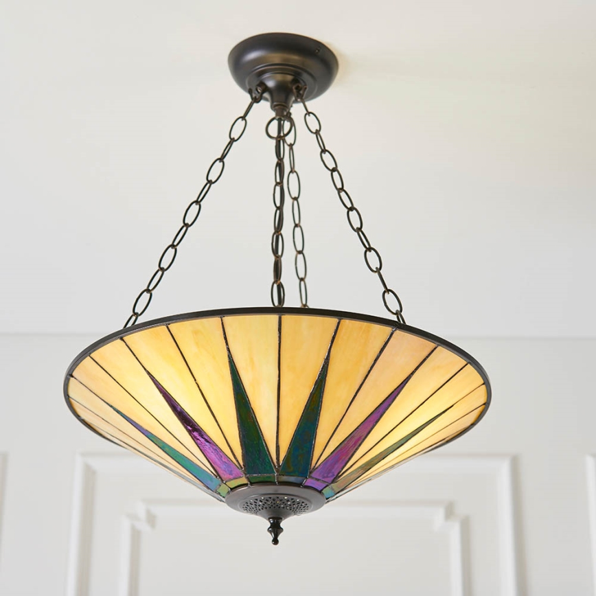 Endon 70754 - Luster na lancu DARK STAR 3xE27/60W/230V pr. 49 cm
