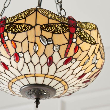 Endon 70759 - Luster na lancu DRAGONFLY 3xE27/60W/230V promjer 41 cm