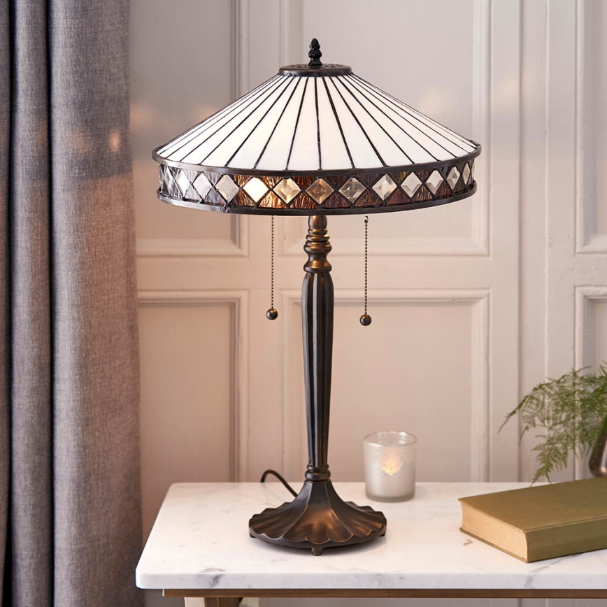 Endon 70935 - Stolna lampa FARGO 2xE27/60W/230V pr. 41,5 cm
