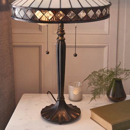 Endon 70935 - Stolna lampa FARGO 2xE27/60W/230V pr. 41,5 cm