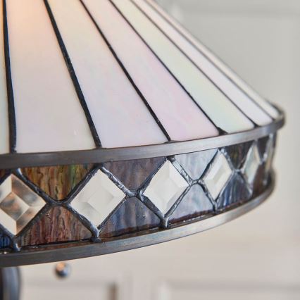 Endon 70936 - Podna svjetiljka Tiffany FARGO, 2xE27/60W/230V, promjer 50 cm