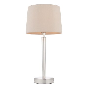 Endon 72175 - Stolna lampa s USB portom SYON 1xE14/40W/230V sjajni krom/bež