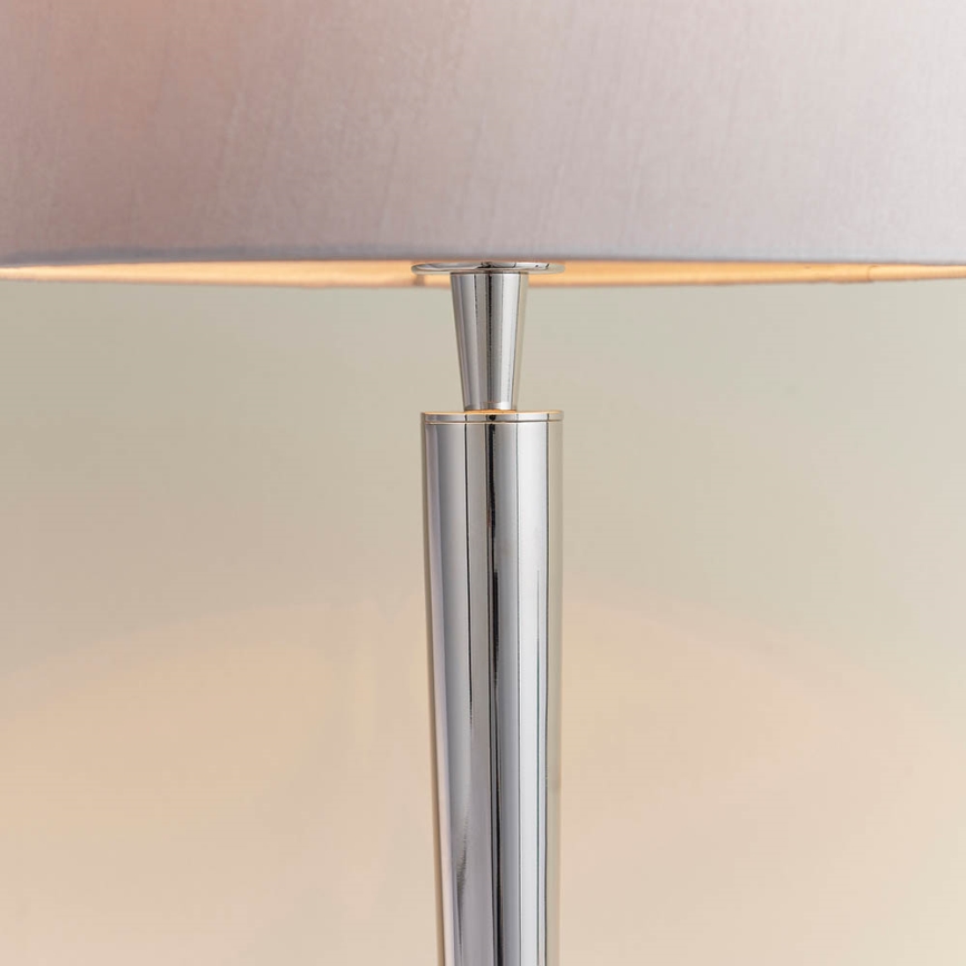 Endon 72175 - Stolna lampa s USB portom SYON 1xE14/40W/230V sjajni krom/bež
