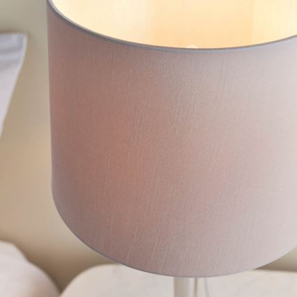 Endon 72175 - Stolna lampa s USB portom SYON 1xE14/40W/230V sjajni krom/bež