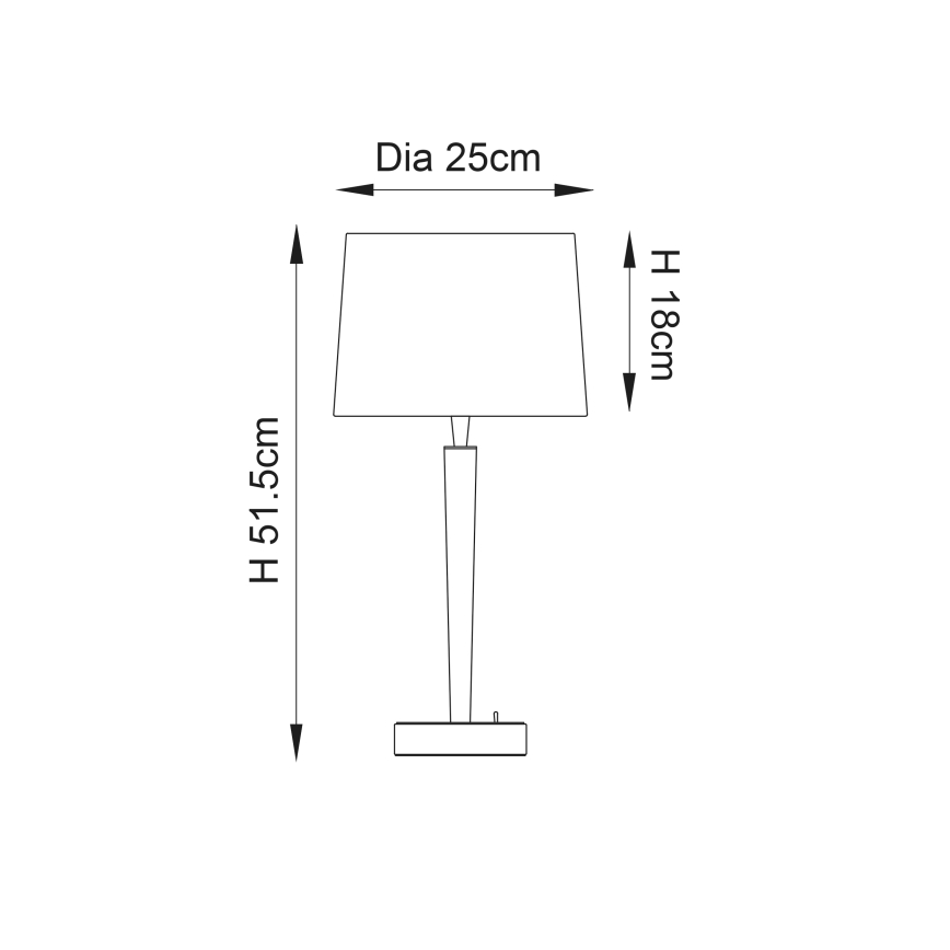 Endon 72175 - Stolna lampa s USB portom SYON 1xE14/40W/230V sjajni krom/bež