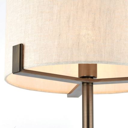 Endon 72631 - Stolna lampa HAYFIELD 1xE27/40W/230V brončana/siva