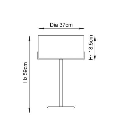 Endon 72631 - Stolna lampa HAYFIELD 1xE27/40W/230V brončana/siva