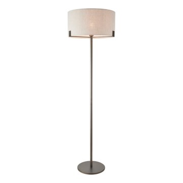 Endon 72634 - Podna lampa HAYFIELD 1xE27/40W/230V smeđa/siva