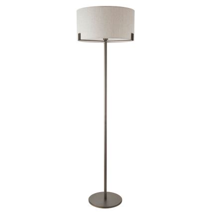 Endon 72634 - Podna lampa HAYFIELD 1xE27/40W/230V smeđa/siva