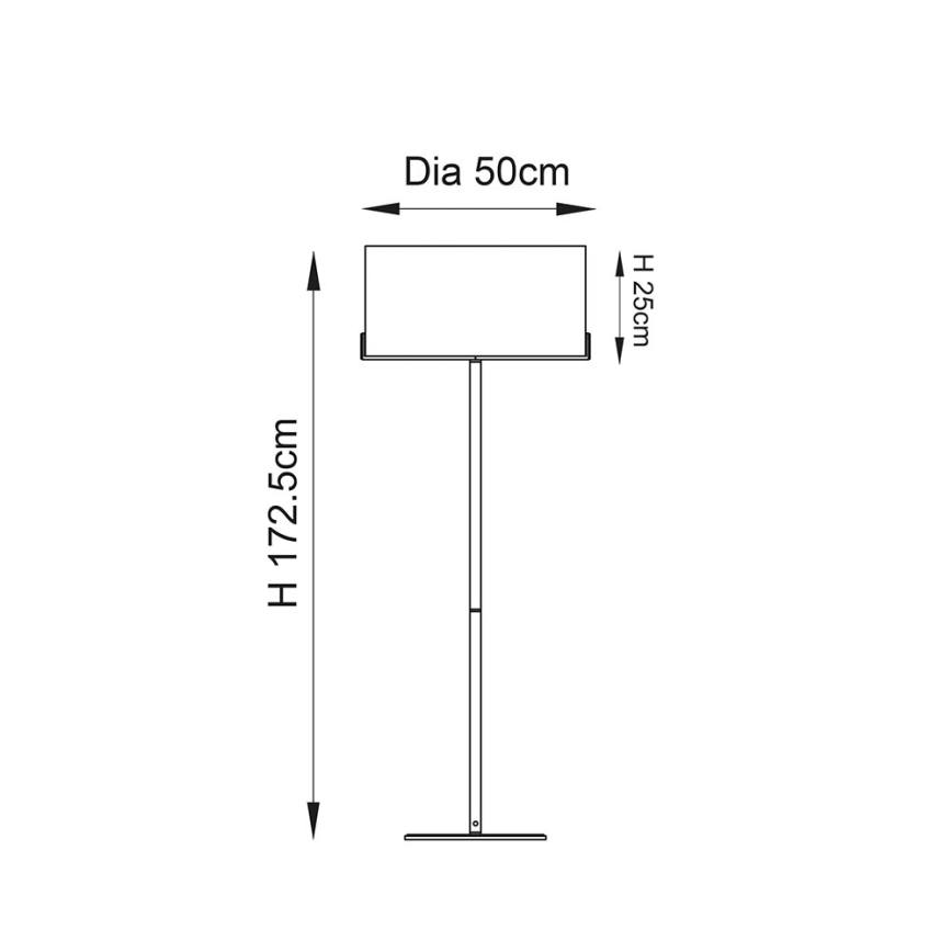 Endon 72634 - Podna lampa HAYFIELD 1xE27/40W/230V smeđa/siva