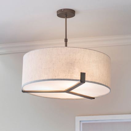 Endon 72635 - Viseći luster HAYFIELD 3xE27/40W/230V mat krom/siva
