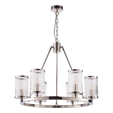 Endon 74128 - Luster na lancu EASTON 6xE14/6W/230V sjajni krom