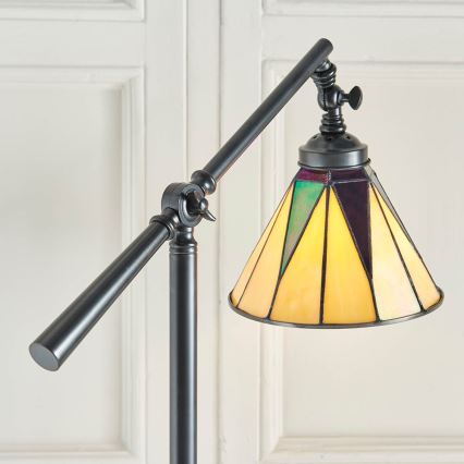 Endon 74355 - Podna lampa Tiffany DARK STAR 1xE14/40W/230V