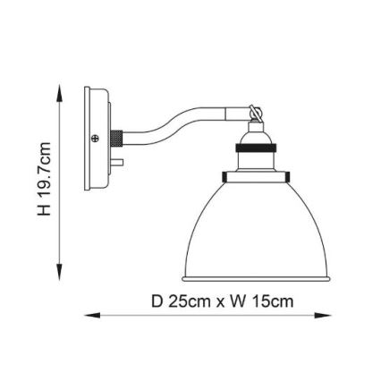 Endon 76330 - Zidna reflektorska svjetiljka FRANKLIN 1xE14/40W/230V mesing/taupe