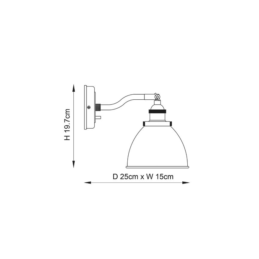 Endon 76330 - Zidna reflektorska svjetiljka FRANKLIN 1xE14/40W/230V mesing/taupe