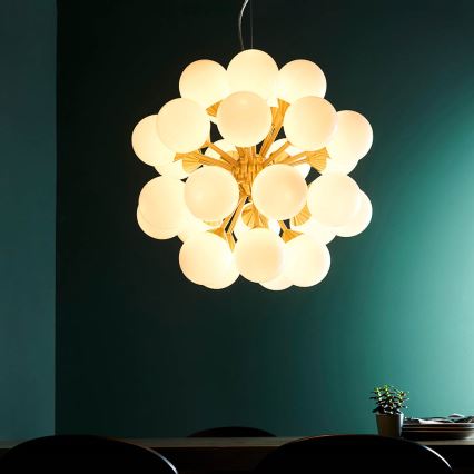 Endon 76499 - Luster na sajli OSCAR 28xG9/18W/230V zlatni