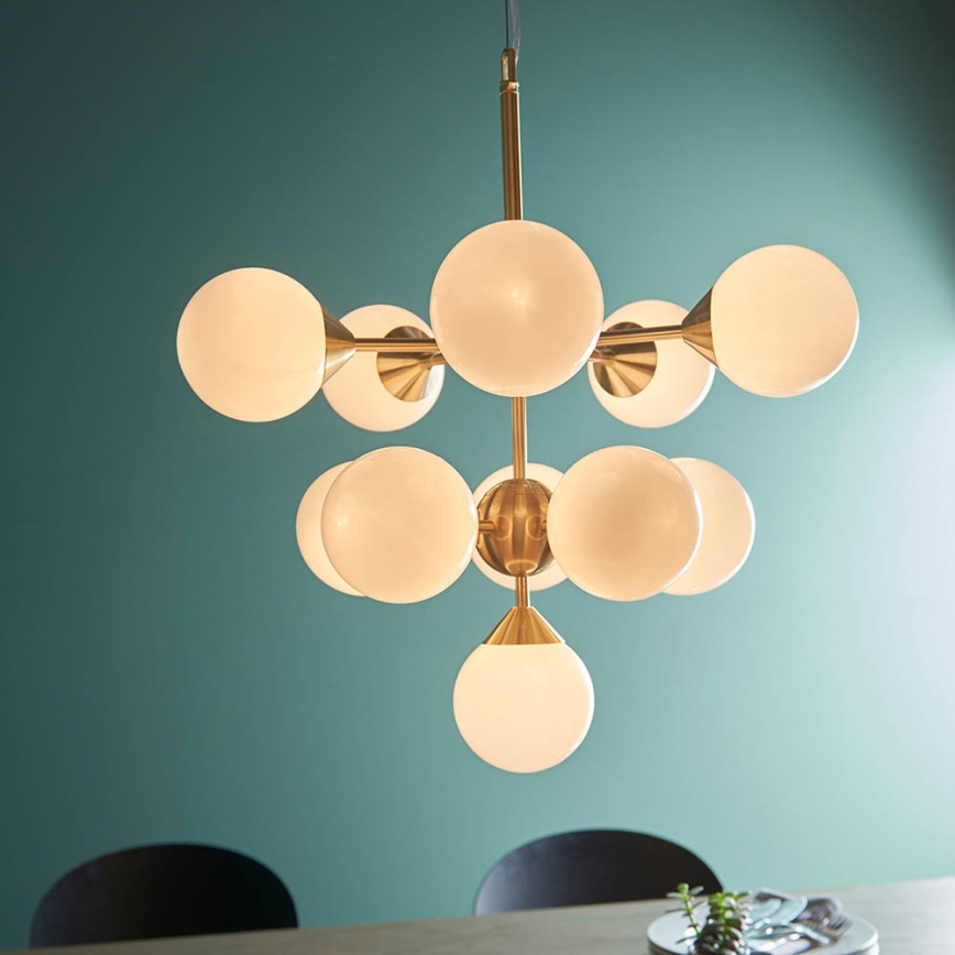 Endon 76500 - Luster na sajli OSCAR 11xG9/18W/230V mesing