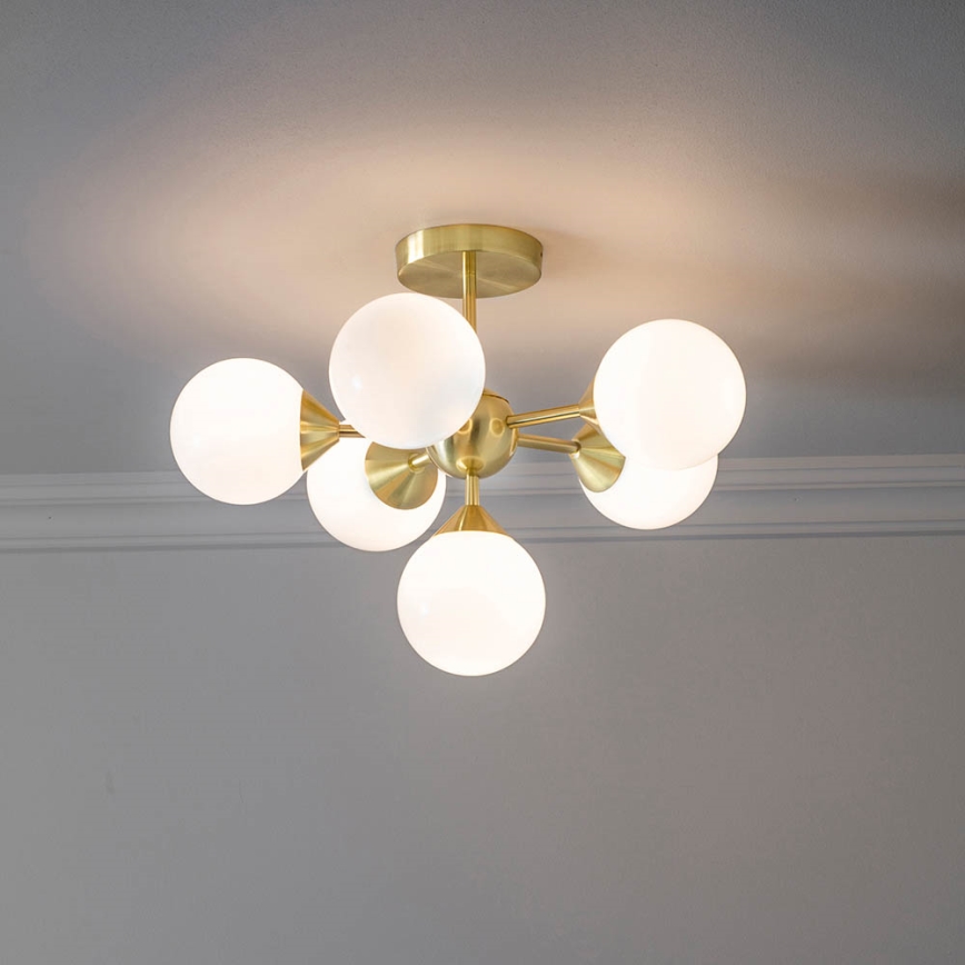 Endon 76501 - Luster na šipci OSCAR 6xG9/5W/230V zlatna