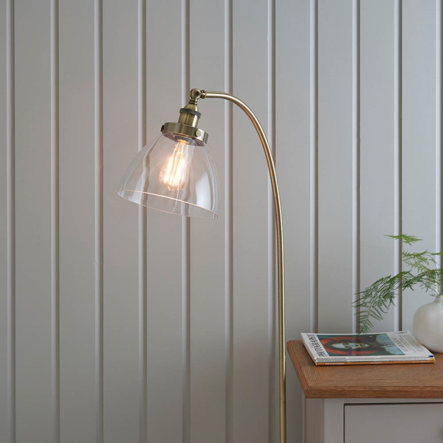 Endon 77860 - Podna lampa HANSEN 1xE27/40W/230V mesing