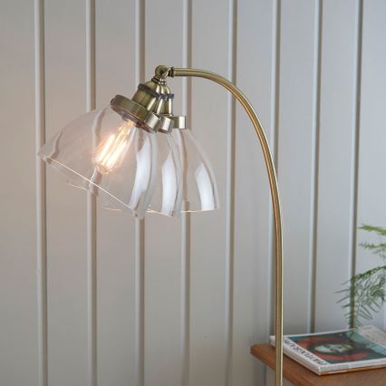 Endon 77860 - Podna lampa HANSEN 1xE27/40W/230V mesing
