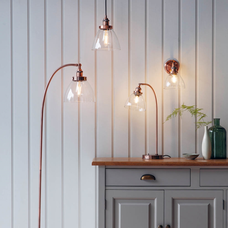 Endon 77861 - Stolna lampa HANSEN 1xE27/40W/230V bakrena