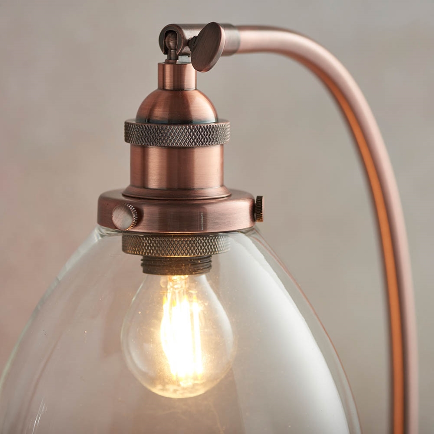 Endon 77861 - Stolna lampa HANSEN 1xE27/40W/230V bakrena