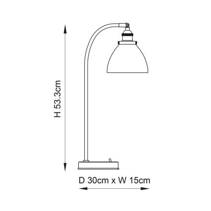 Endon 77861 - Stolna lampa HANSEN 1xE27/40W/230V bakrena