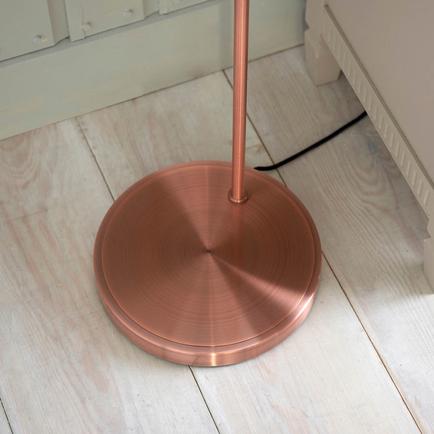Endon 77862 - Podna lampa HANSEN 1xE27/40W/230V bakrena