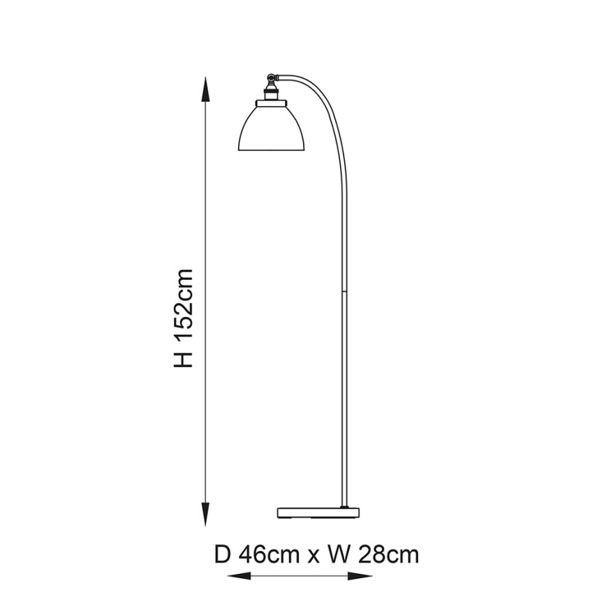 Endon 77862 - Podna lampa HANSEN 1xE27/40W/230V bakrena