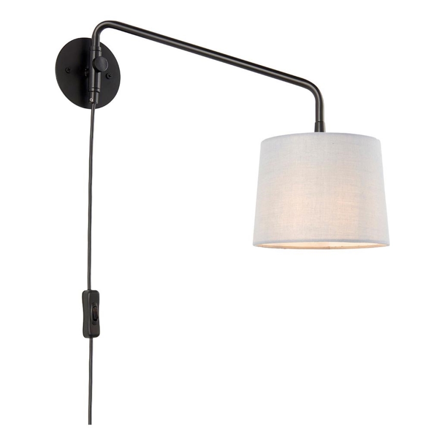 Endon 79500 - Zidna svjetiljka CARLSON 1xE14/40W/230V siva/crna