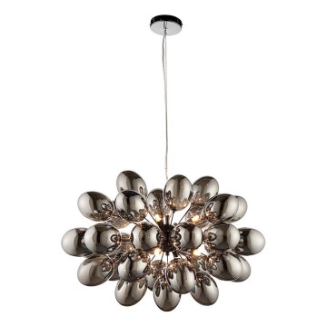 Endon 80124 - Luster na sajli INFINITY 8xG9/28W/230V crna/dimna