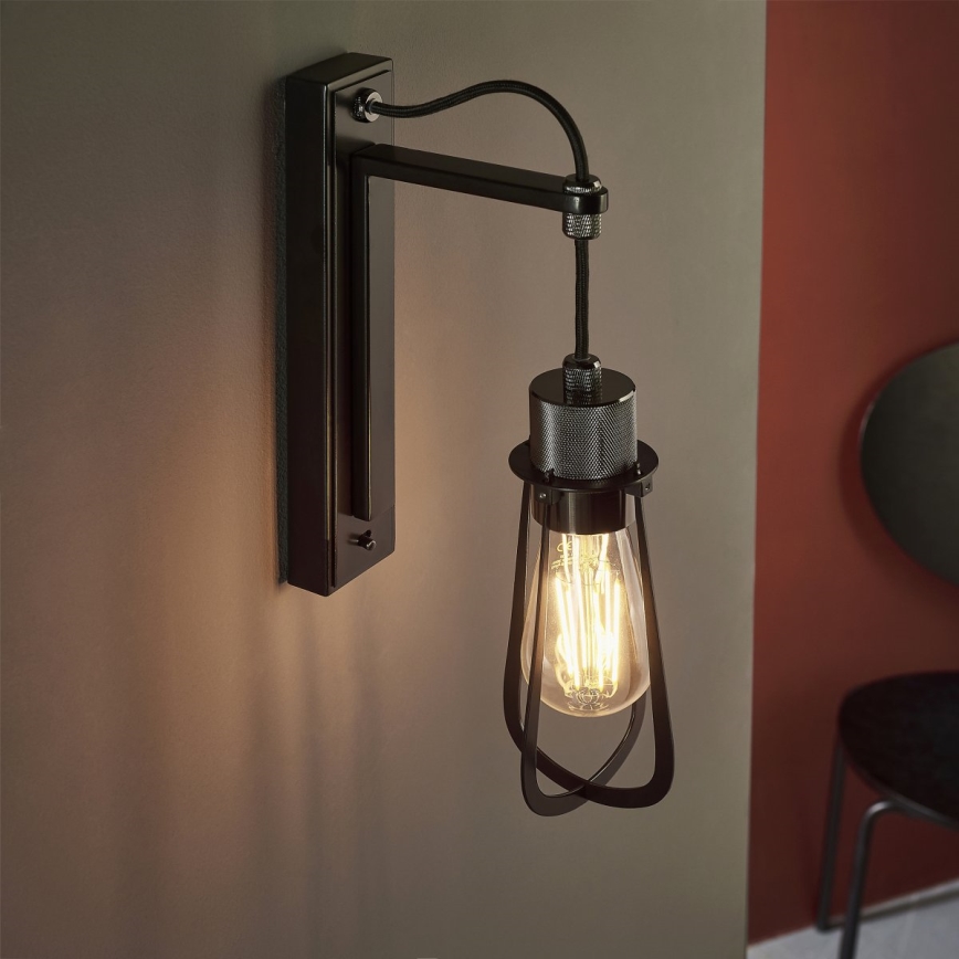 Endon 80950 - Zidna svjetiljka URBAN 1xE27/6W/230V crna
