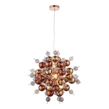 Endon 81584 - Luster na sajli JOULES 9xE14/7W/230V bakrena