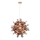 Endon 81584 - Luster na sajli JOULES 9xE14/7W/230V bakrena