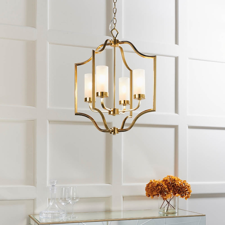 Endon 81914 - Luster na lancu EDREA 4xE14/6W/230V mesing