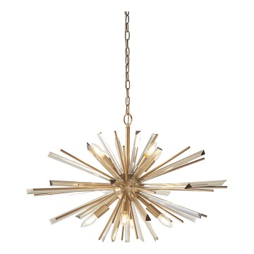 Endon 81935 - Luster na lancu 8xE14/40W/230V zlatni