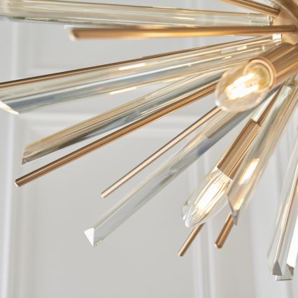 Endon 81935 - Luster na lancu 8xE14/40W/230V zlatni