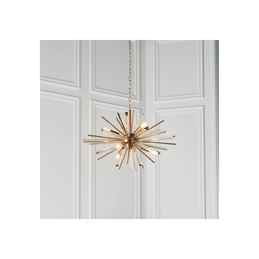 Endon 81936 - Luster na lancu 6xE14/40W/230V zlatni