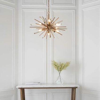 Endon 81936 - Luster na lancu 6xE14/40W/230V zlatni