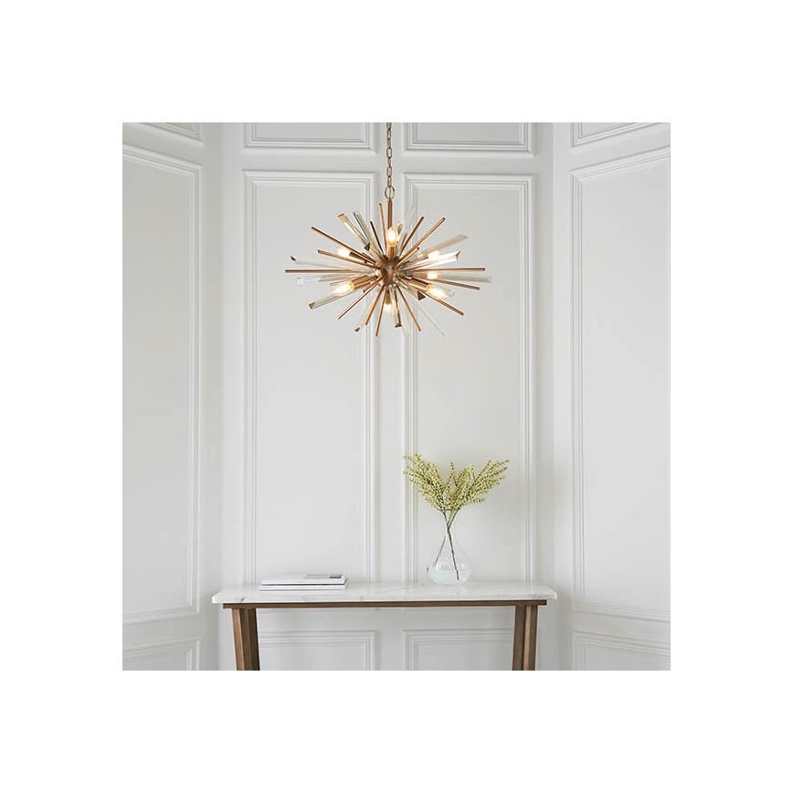Endon 81936 - Luster na lancu 6xE14/40W/230V zlatni