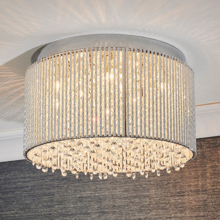 Endon 81980 - Kristalno stropno svjetlo GALINA 10xG9/25W/230V mat krom