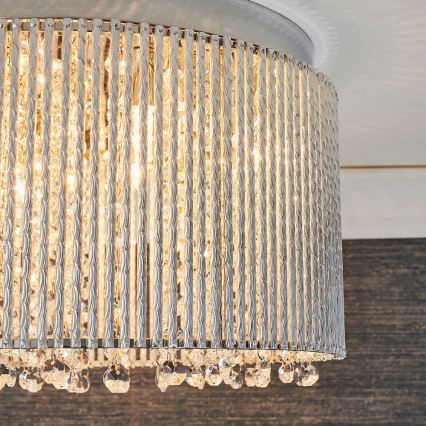 Endon 81980 - Kristalno stropno svjetlo GALINA 10xG9/25W/230V mat krom
