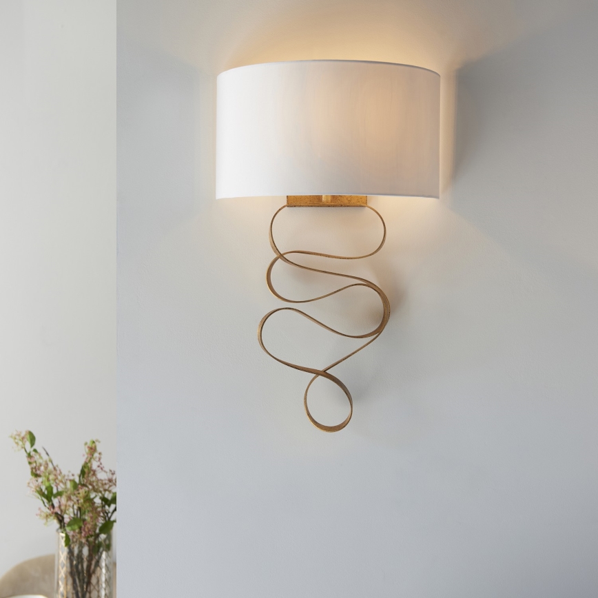 Endon 82070 - Zidna lampa 1xE27/10W/230V bijela/mesing